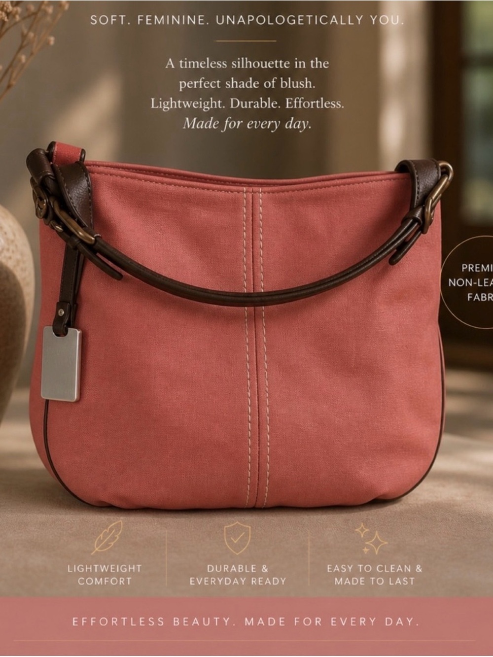 Blush Bag | Soft-Touch Lightweight | Effortless Everyday Luxe | Bundle & Save
